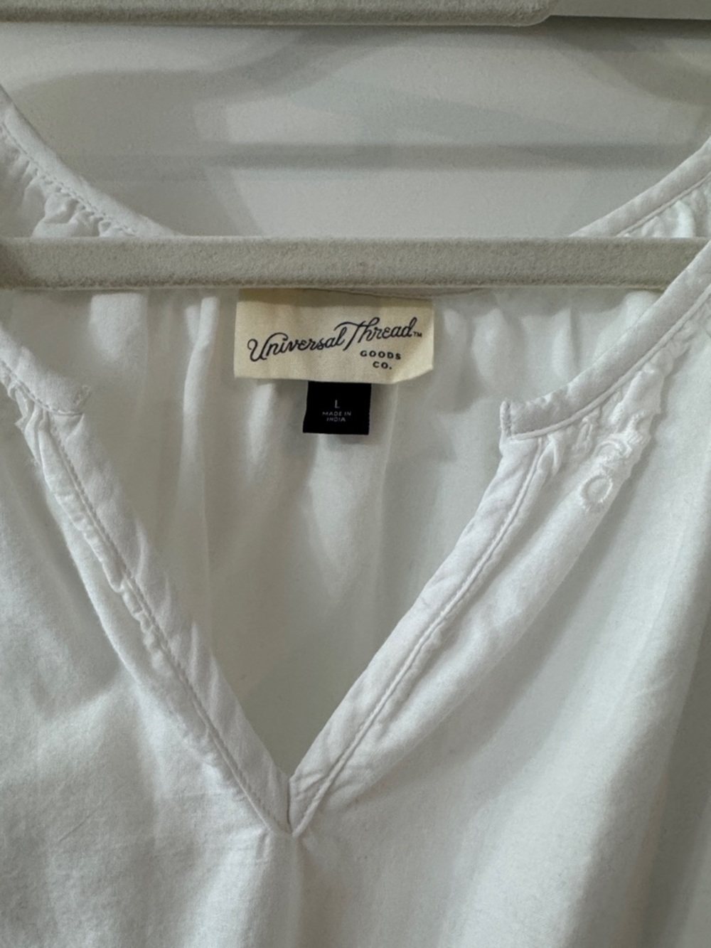 Universal Thread White Eyelet Peasant Dress - Picture 3 of 6